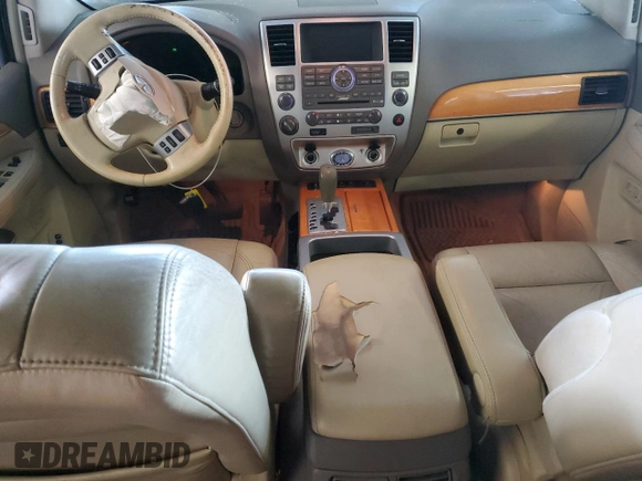 2008 Infiniti QX56 with VIN 5N3AA08C88N913512, listed as a Copart auction lot 45629565 with 219,510 mi miles and Salvage Title. Bid and sale history available at DreamBid. Image 8.