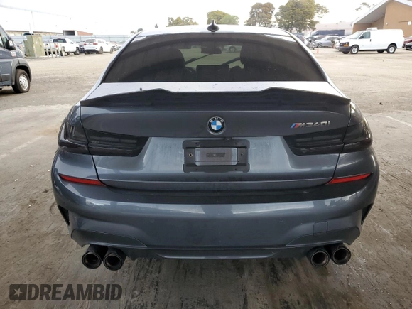 2021 BMW 3 Series M340i with VIN 3MW5U7J05M8C17621, listed as a Copart auction lot 49917805 with 0 mi miles and Salvage Title. Bid and sale history available at carsss.com. Image 6.