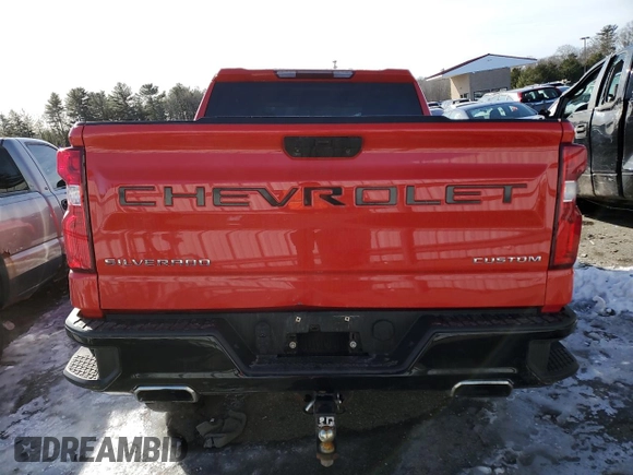 2021 Chevrolet Silverado 1500 Custom Trail Boss with VIN 1GCPYCEF6MZ187624, listed as a Copart auction lot 45992685 with 82,428 mi miles and Salvage Title. Bid and sale history available at DreamBid. Image 6.