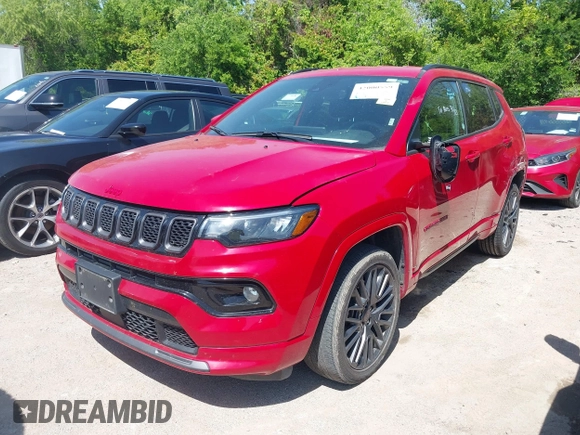 2023 Jeep Compass (RED) Edition with VIN 3C4NJDCN2PT527617, listed as a IAAI auction lot 42000559 with 48,773 mi miles and . Bid and sale history available at carsss.com. Image 17.