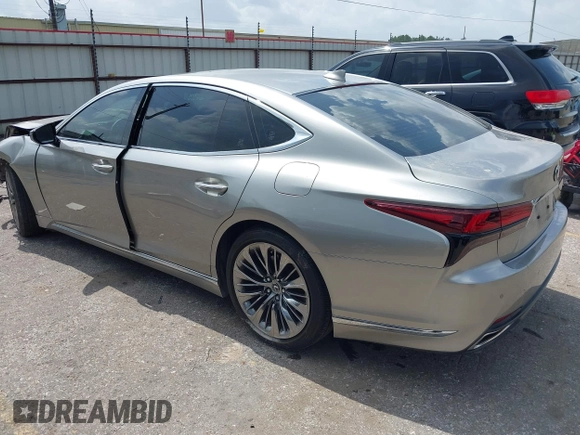 2021 Lexus LS 500 with VIN JTHD51FFXM5015102, listed as a IAAI auction lot 42504243 with 46,782 mi miles and . Bid and sale history available at DreamBid. Image 3.
