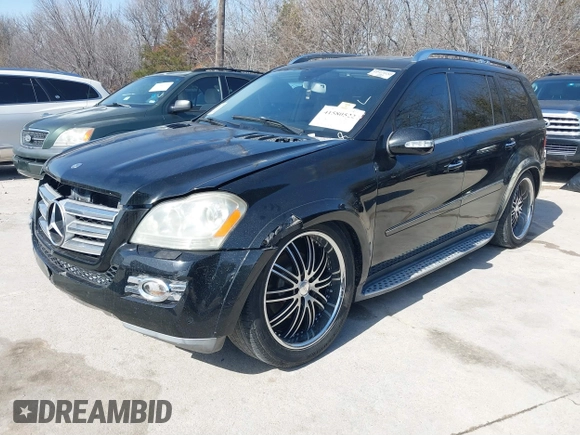 2008 Mercedes-Benz GL-Class 5.5L with VIN 4JGBF86E18A325735, listed as a IAAI auction lot 41580522 with 214,164 mi miles. Bid and sale history available at carsss.com. Image 2.