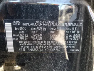 2023 Hyundai Santa Fe Hybrid SEL Premium with VIN 5NMS3DA1XPH013282, listed as a Copart auction lot 75816734 with 39,794 mi miles and Salvage Title. Bid and sale history available at carsss.com. Image 15.