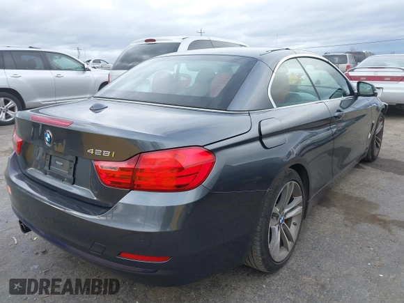 2015 BMW 4 Series 428i with VIN WBA3V7C54FP772531, listed as a IAAI auction lot 41487899 with 90,893 mi miles. Bid and sale history available at carsss.com. Image 4.