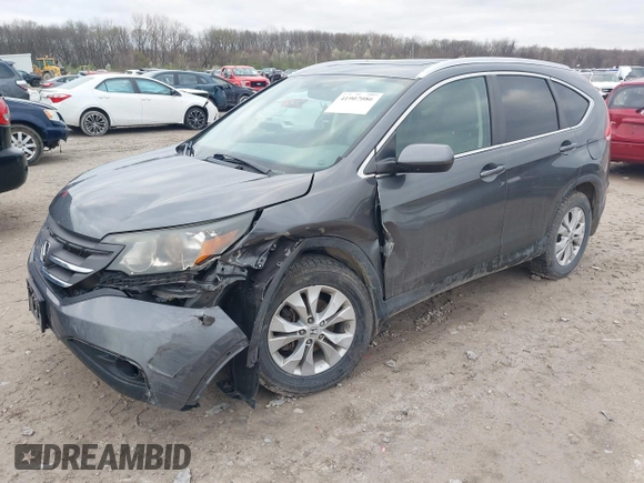 2013 Honda CR-V EX-L with VIN 2HKRM4H79DH664018, listed as a IAAI auction lot 41907086 with 196,150 mi miles. Bid and sale history available at carsss.com. Image 2.