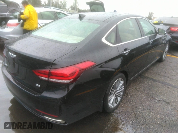 2018 Genesis G80 3.8L z VIN KMHGN4JEXJU232709, wystawiony jako IAAI lot #41886564 z przebiegiem 21 307 mil mil oraz . Historia ofert i sprzedaży dostępna na DreamBid. Obrazek 4.