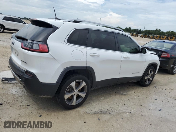 2020 Jeep Cherokee Limited with VIN 1C4PJLDXXLD615012, listed as a Copart auction lot 63091404 with 58,004 mi miles and Salvage title. Bid and sale history available at DreamBid. Image 3.
