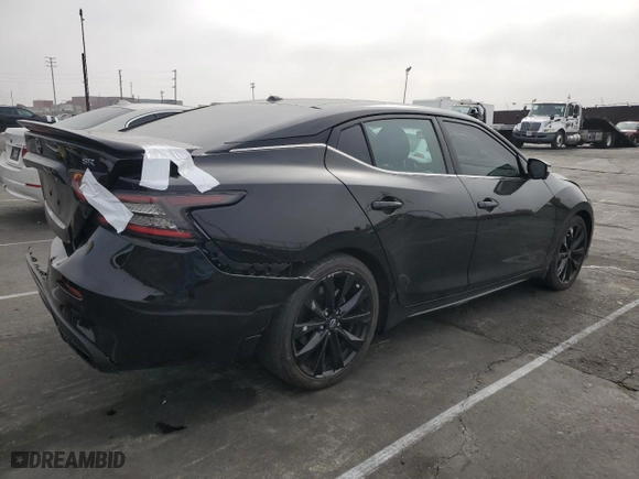 2023 Nissan Maxima SR with VIN 1N4AA6EV1PC505083, listed as a Copart auction lot 43743015 with 23,834 mi miles and Salvage Title. Bid and sale history available at carsss.com. Image 3.