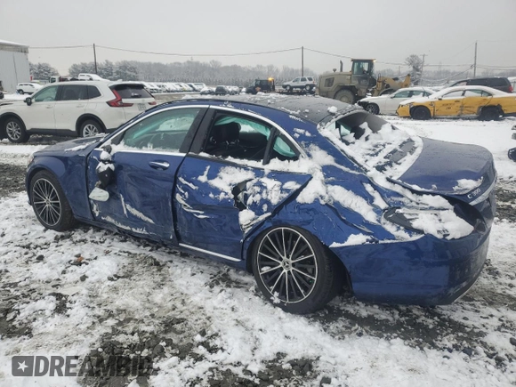 2020 Mercedes-Benz C 300 with VIN W1KWF8EB6LR589501, listed as a Copart auction lot 44657325 with 45,383 mi miles and Salvage Title. Bid and sale history available at DreamBid. Image 2.