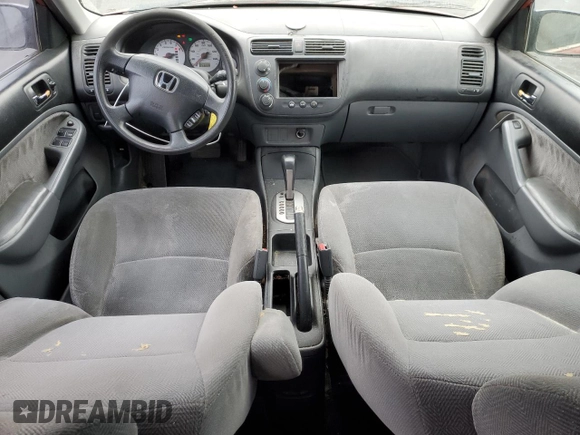 2002 Honda Civic EX with VIN 2HGES26792H554976, listed as a Copart auction lot 53095385 with 253,228 mi miles and Salvage Title. Bid and sale history available at DreamBid. Image 8.