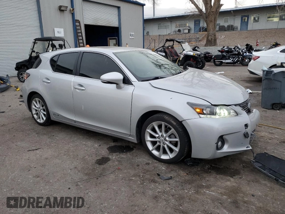 2012 Lexus CT 200h with VIN JTHKD5BH4C2071416, listed as a Copart auction lot 48600144 with 167,656 mi miles and Salvage Title. Bid and sale history available at carsss.com. Image 4.