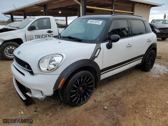 2016 MINI Cooper Countryman S with VIN WMWZC3C53GWP53470, listed as a Copart auction lot 44447875 with 187,554 mi miles and Salvage Title. Bid and sale history available at carsss.com. Image 1.