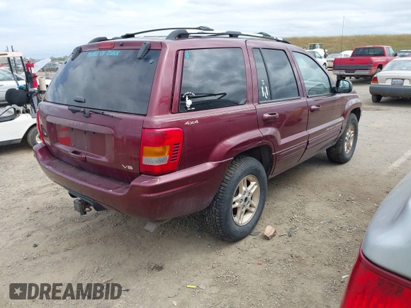 1999 Jeep Grand Cherokee Limited with VIN 1J4GW68N3XC696825, listed as a IAAI auction lot 42117857 with 236,300 mi miles. Bid and sale history available at carsss.com. Image 4.