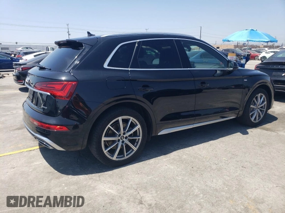 2021 Audi Q5 Premium Plus with VIN WA1E2AFY2M2061809, listed as a Copart auction lot 56331075 with 31,631 mi miles and Salvage title. Bid and sale history available at DreamBid. Image 3.
