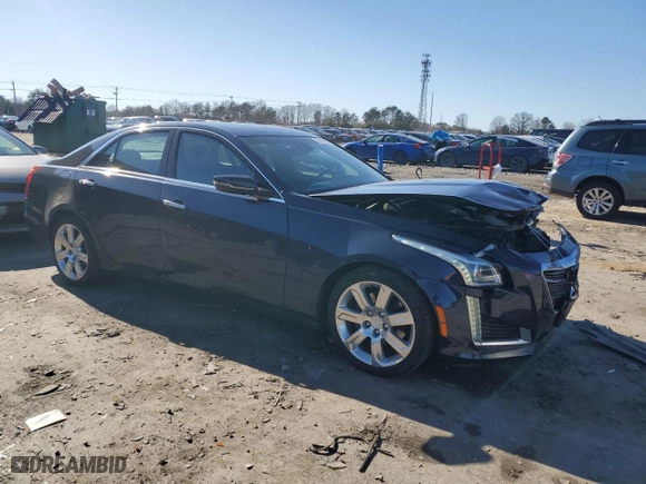 2015 Cadillac CTS Sedan Premium AWD with VIN 1G6AZ5S34F0136707, listed as a Copart auction lot 44146635 with 30,345 mi miles and Salvage Title. Bid and sale history available at carsss.com. Image 4.