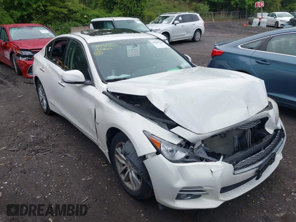 2015 Infiniti Q50 Premium with VIN JN1BV7AR1FM405143, listed as a IAAI auction lot 42267204 with 120,886 mi miles and . Bid and sale history available at DreamBid. Image 1.
