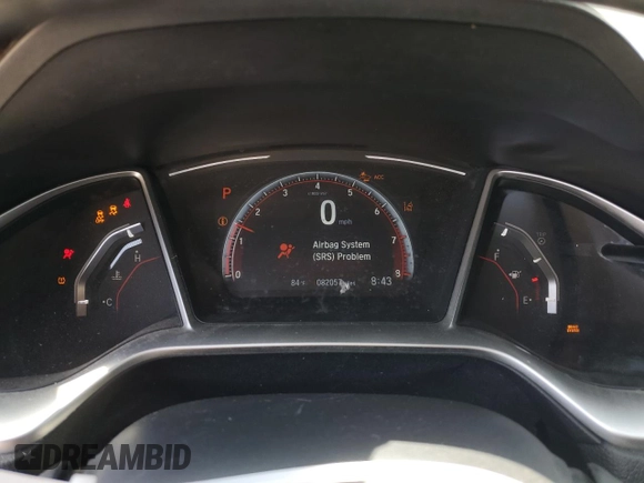 2019 Honda Civic Sport with VIN 19XFC2F88KE209376, listed as a Copart auction lot 58844515 with 82,057 mi miles and Clean title. Bid and sale history available at DreamBid. Image 9.
