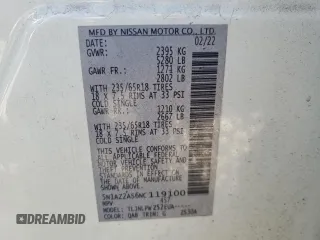 2022 Nissan Murano S z VIN 5N1AZ2AS6NC119100, wystawiony jako Copart lot #86615944 z przebiegiem 61 319 mil mil oraz Szkody całkowita. Historia ofert i sprzedaży dostępna na DreamBid. Obrazek 13.