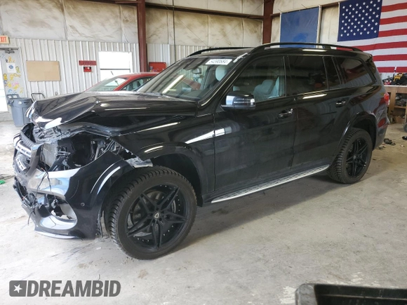 2019 Mercedes-Benz GLS 550 with VIN 4JGDF7DEXKB201499, listed as a Copart auction lot 54590684 with 45,890 mi miles and Salvage title. Bid and sale history available at DreamBid. Image 1.