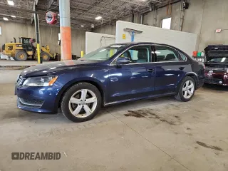 2014 Volkswagen Passat S with VIN 1VWAT7A34EC043479, listed as a Copart auction lot 63780375 with 77,156 mi miles and Salvage title. Bid and sale history available at DreamBid. Image 1.