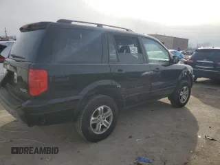 2005 Honda Pilot EX with VIN 5FNYF18425B056027, listed as a Copart auction lot 48066965 with 132,421 mi miles and Salvage Title. Bid and sale history available at carsss.com. Image 3.