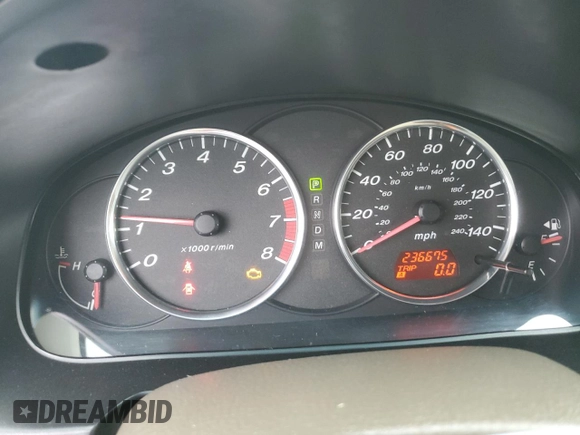 2004 Mazda Mazda6 s with VIN 1YVFP80D145N37390, listed as a Copart auction lot 81609884 with 236,675 mi miles and Salvage Title. Bid and sale history available at carsss.com. Image 9.