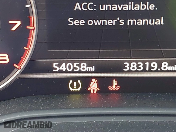 2019 Audi A5 Sportback Prestige with VIN WAUFNCF58KA086975, listed as a IAAI auction lot 38356898 with 54,058 mi miles. Bid and sale history available at carsss.com. Image 7.