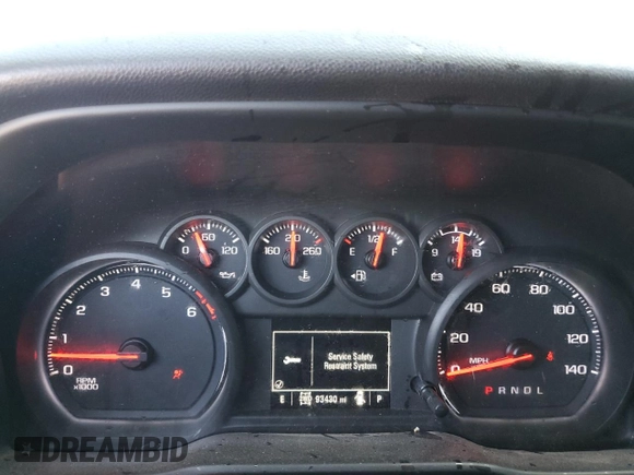 2020 Chevrolet Silverado 1500 Custom Trail Boss with VIN 1GCPYCEFXLZ263005, listed as a Copart auction lot 49859675 with 93,430 mi miles and Salvage Title. Bid and sale history available at DreamBid. Image 9.
