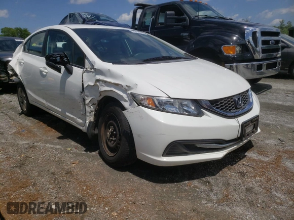 2015 Honda Civic LX with VIN 2HGFB2F54FH560189, listed as a Copart auction lot 57337515 with 68,531 mi miles and Salvage title. Bid and sale history available at DreamBid. Image 4.