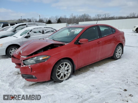 2013 Dodge Dart SXT with VIN 1C3CDFBA0DD335191, listed as a Copart auction lot 45865215 with 86,080 mi miles and Non Repairable. Bid and sale history available at carsss.com. Image 1.