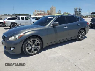 2013 Infiniti M with VIN JN1BY1AP5DM513183, listed as a Copart auction lot 65614135 with 203,891 mi miles and Salvage title. Bid and sale history available at DreamBid. Image 1.