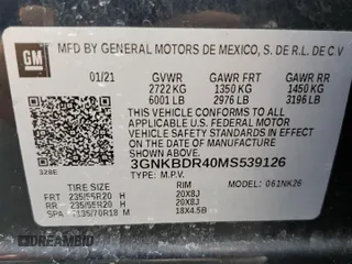 2021 Chevrolet Blazer LT with VIN 3GNKBDR40MS539126, listed as a Copart auction lot 76137134 with 87,550 mi miles and Salvage title. Bid and sale history available at DreamBid. Image 13.