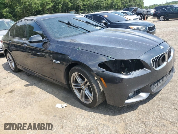 2015 BMW 5 Series 528i with VIN WBA5A5C5XFD513763, listed as a Copart auction lot 63825535 with 147,982 mi miles and Salvage title. Bid and sale history available at DreamBid. Image 4.