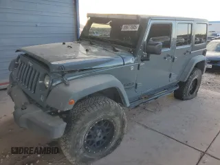 2015 Jeep Wrangler Unlimited Sport with VIN 1C4BJWDGXFL589274, listed as a Copart auction lot 88677885 with 83,846 mi miles and Salvage title. Bid and sale history available at DreamBid. Image 1.
