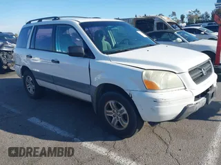 2005 Honda Pilot LX with VIN 2HKYF18165H556716, listed as a IAAI auction lot 41705657 with 177,100 mi miles. Bid and sale history available at carsss.com. Image 1.