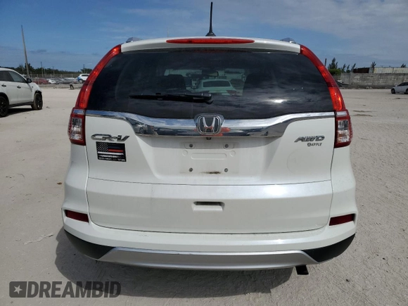 2015 Honda CR-V EX-L with VIN 5J6RM4H75FL040998, listed as a Copart auction lot 45461775 with 124,453 mi miles and Salvage Title. Bid and sale history available at carsss.com. Image 6.