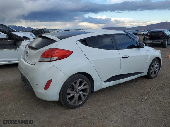 2016 Hyundai Veloster with VIN KMHTC6AD9GU275521, listed as a Copart auction lot 46120034 with 135,740 mi miles and Salvage Title. Bid and sale history available at carsss.com. Image 3.