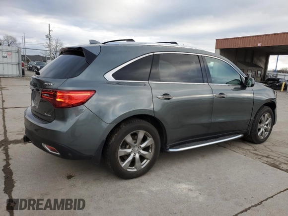 2016 Acura MDX w/Advance with VIN 5FRYD4H92GB023680, listed as a Copart auction lot 49952545 with 159,164 mi miles and Salvage Title. Bid and sale history available at carsss.com. Image 3.