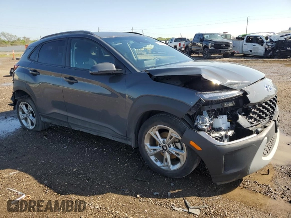 2023 Hyundai Kona SEL with VIN KM8K62AB5PU982920, listed as a Copart auction lot 50198635 with 14,550 mi miles and Salvage Title. Bid and sale history available at DreamBid. Image 4.
