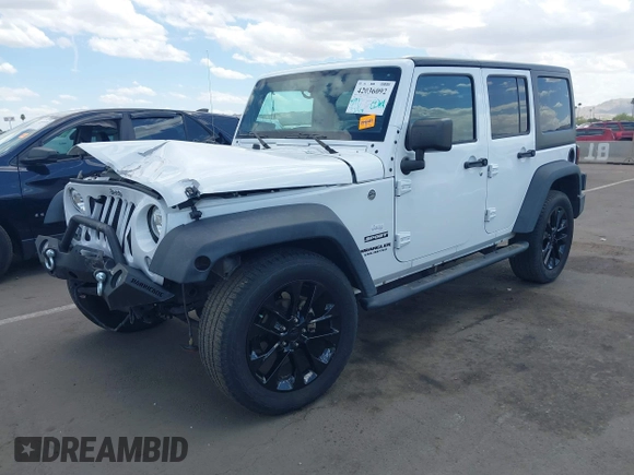 2017 Jeep Wrangler Unlimited Sport with VIN 1C4BJWDG6HL711082, listed as a IAAI auction lot 42036092 with 52,400 mi miles. Bid and sale history available at carsss.com. Image 2.