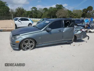 2012 Mercedes-Benz C 350 Sport with VIN WDDGF5HB8CR216801, listed as a Copart auction lot 47531855 with 125,259 mi miles and Non Repairable. Bid and sale history available at DreamBid. Image 1.