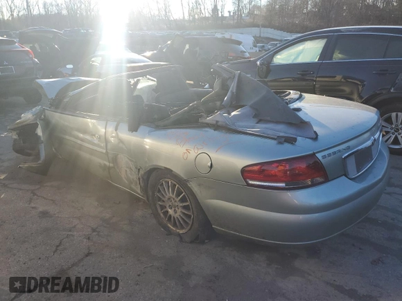 2006 Chrysler Sebring Touring with VIN 1C3EL55R86N225753, listed as a Copart auction lot 84256024 with Not provided miles and Salvage title. Bid and sale history available at DreamBid. Image 2.