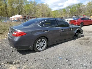 2012 Infiniti M with VIN JN1BY1ARXCM395969, listed as a Copart auction lot 52706675 with Not provided miles and Salvage title. Bid and sale history available at DreamBid. Image 3.