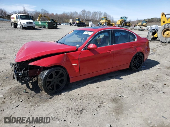 2007 BMW 3 Series 335i with VIN WBAVB73587PA87776, listed as a Copart auction lot 51292355 with 0 mi miles and Salvage Title. Bid and sale history available at carsss.com. Image 1.