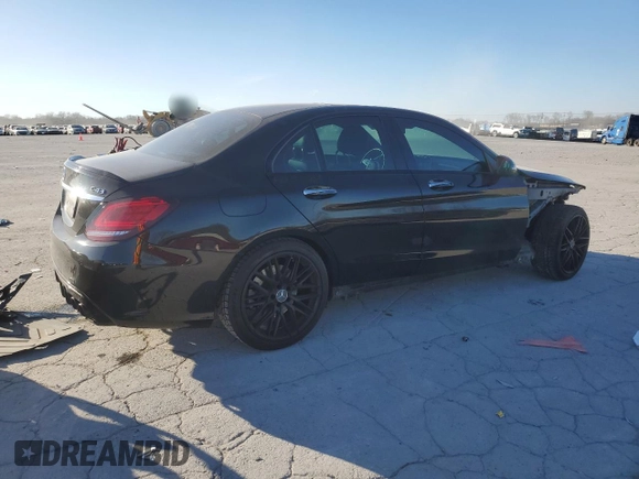 2020 Mercedes-Benz C 43 AMG with VIN 55SWF6EB2LU329244, listed as a Copart auction lot 46253045 with 55,209 mi miles and Salvage Title. Bid and sale history available at carsss.com. Image 3.