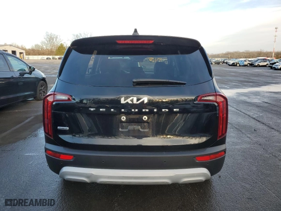2022 Kia Telluride LX with VIN 5XYP2DHC2NG303815, listed as a Copart auction lot 85500094 with 17,786 mi miles and Salvage Title. Bid and sale history available at carsss.com. Image 6.