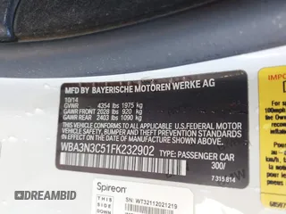 2015 BMW 4 Series 428i with VIN WBA3N3C51FK232902, listed as a IAAI auction lot 41547137 with 136,306 mi miles and . Bid and sale history available at DreamBid. Image 9.