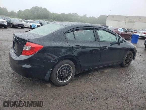 2012 Honda Civic LX z VIN 19XFB2F56CE375020, wystawiony jako Copart lot #61473855 z przebiegiem 172 476 mil mil oraz Szkoda całkowita • Salvage title. Historia ofert i sprzedaży dostępna na DreamBid. Obrazek 3.