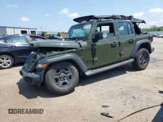 2021 Jeep Wrangler Unlimited Sport with VIN 1C4HJXDG6MW737612, listed as a Copart auction lot 60875264 with 29,220 mi miles and Salvage title. Bid and sale history available at DreamBid. Image 1.