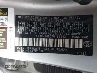 2007 Toyota Avalon XL with VIN 4T1BK36B57U193113, listed as a IAAI auction lot 41428690 with 96,569 mi miles. Bid and sale history available at carsss.com. Image 9.